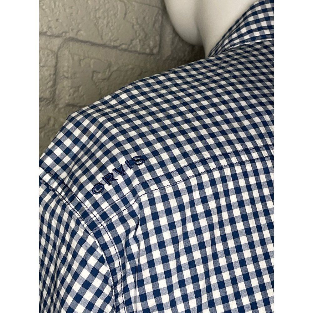 Orvis Active Fit Blue White Plaid Short Sleeve Shirt Size XL - Picture 8 of 12